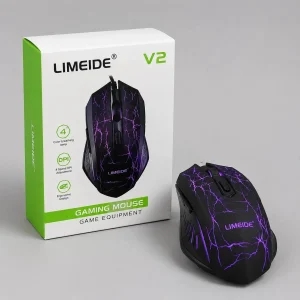 موس گیمینگ لایمید مدل limeide v2 نورپردازی rgb هفت رنگ